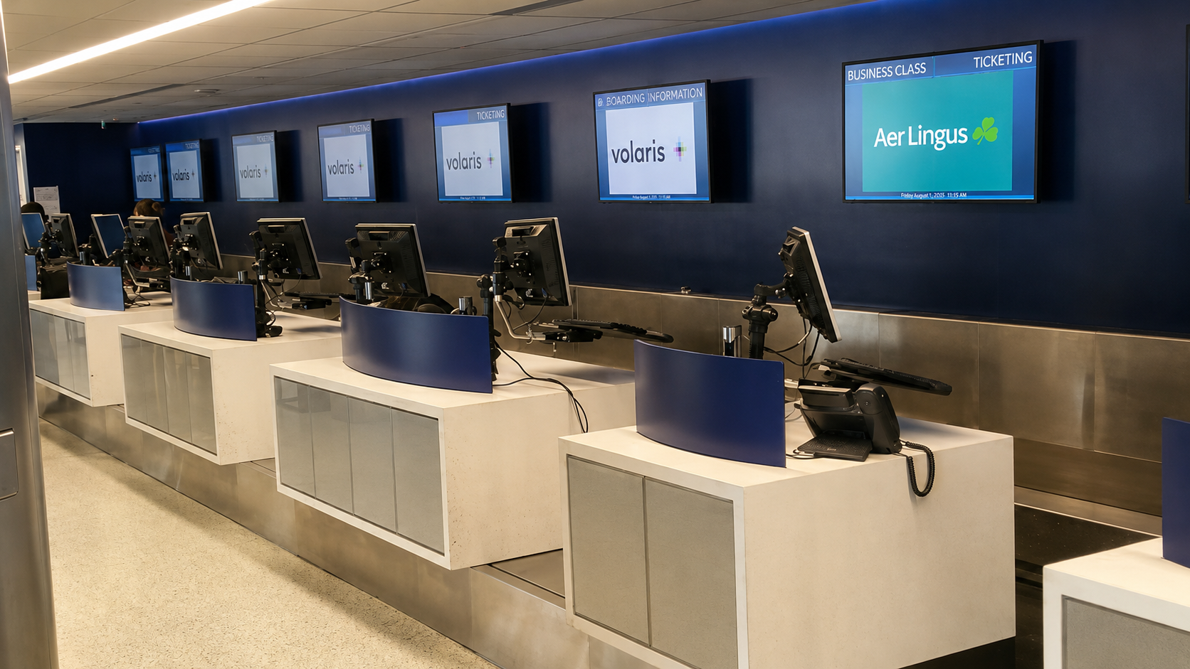 LAX Terminal 2 airport check-in counters