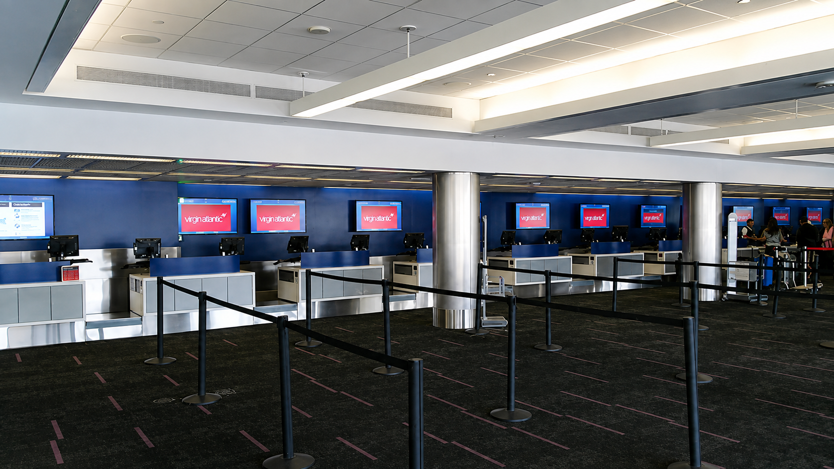 LAX Terminal 2 check-in counter installation